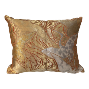 Asian Textile Art Pillow From 1970's Obi