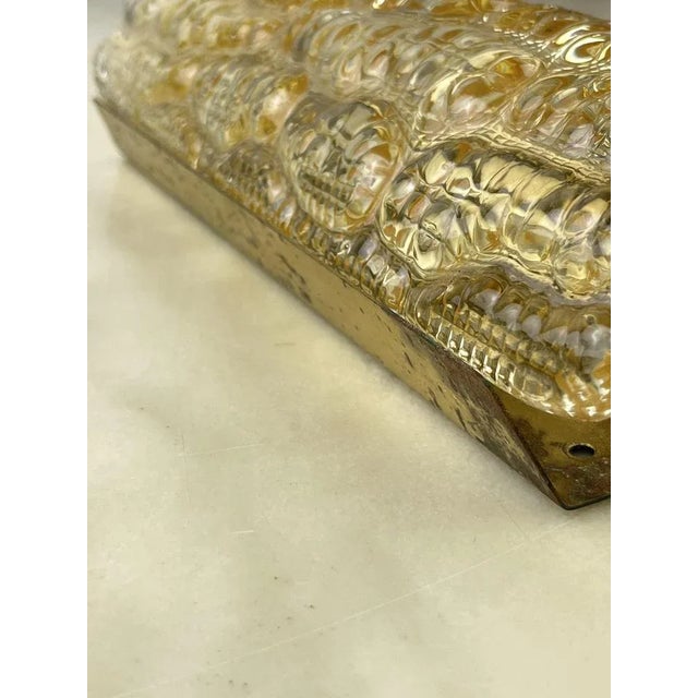 Glass and Brass Wall Lamp by Carl Faggerlund for Orrefors / Lyfa, Denmark, 1970s For Sale - Image 3 of 13