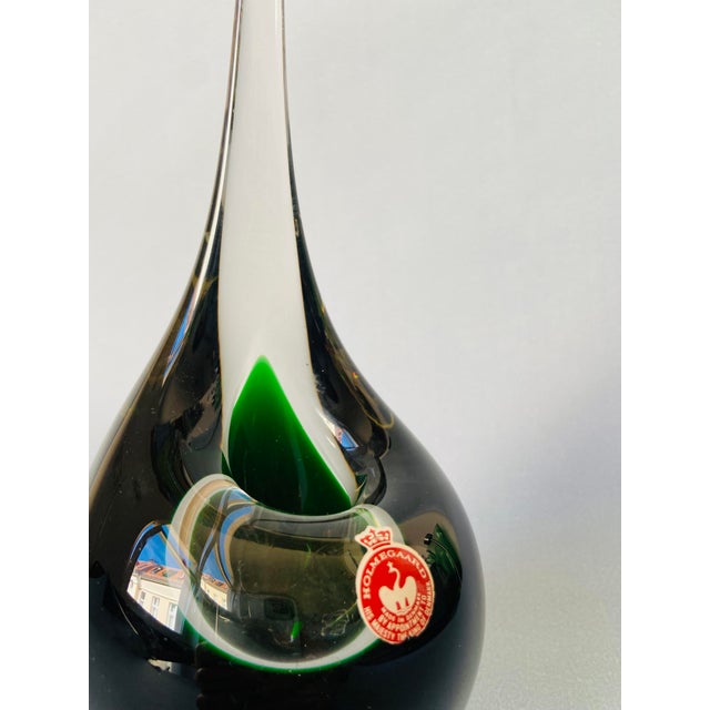 Glass large Orchid Flamingo Vase by Per Lutken for Holmegaard, 1960s For Sale - Image 7 of 8