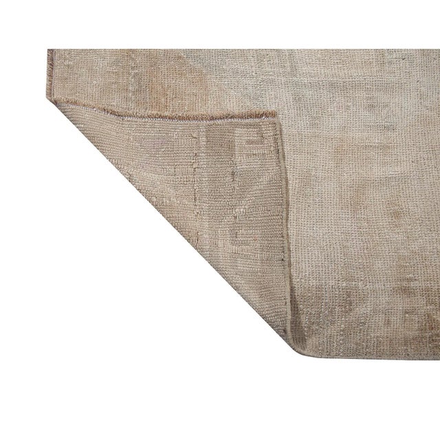 Mid 20th Century Turkish Vintage Washed Out Kars Wool Rug For Sale - Image 5 of 6