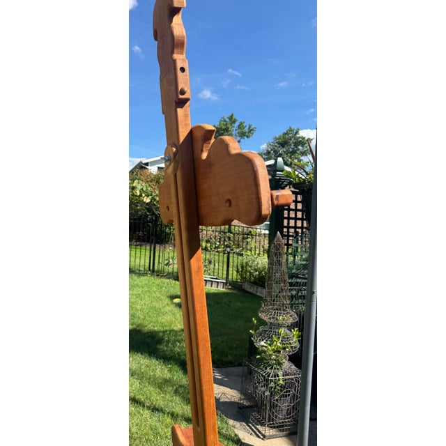Wood 1970s Witco Carved Wood Artist's Easel For Sale - Image 7 of 9