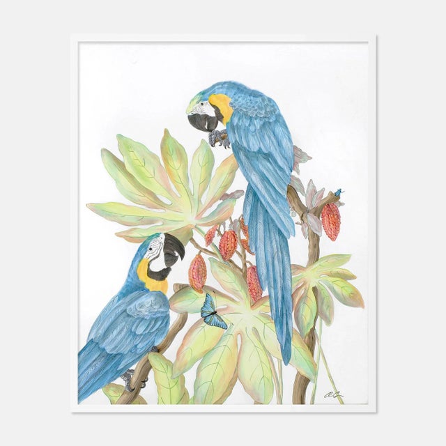 Contemporary Forever and a Day by Allison Cosmos in White Framed Paper, Small Art Print For Sale - Image 3 of 3