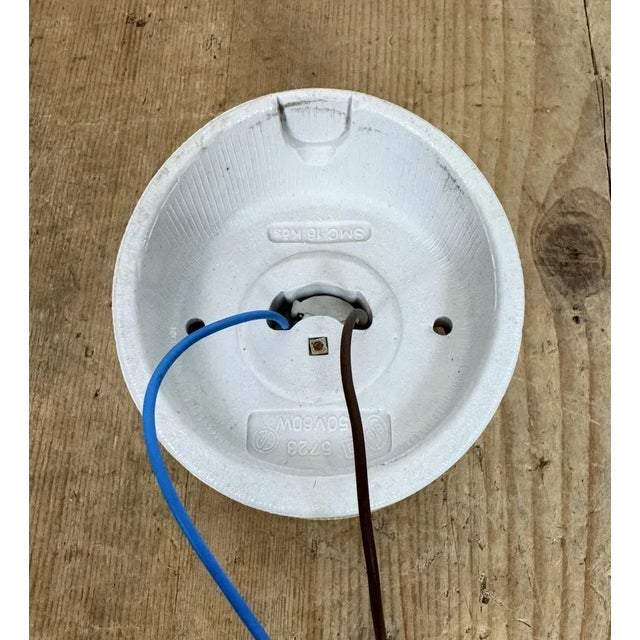 Vintage White Porcelain Wall Light, 1970s For Sale - Image 9 of 12