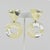 Contemporary Kaso Cream-White and Mirror Acrylic Resin Clip Earrings For Sale - Image 3 of 10