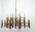 Massive Vintage Gold & Chrome Gaetano Scolari Chandelier 21 Light Chandelier For Sale - Image 11 of 13