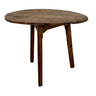 Antique French Provincial Oval Side Table in Ash Wood, 1870 For Sale
