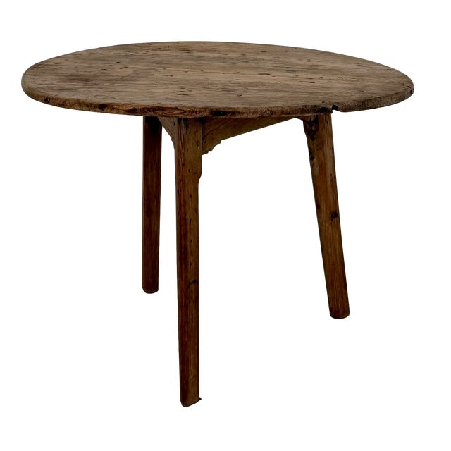 Antique French Provincial Oval Side Table in Ash Wood, 1870 For Sale