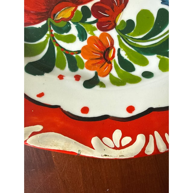Mid 20th Century Vintage European Folk Art Wall Plate For Sale - Image 5 of 7