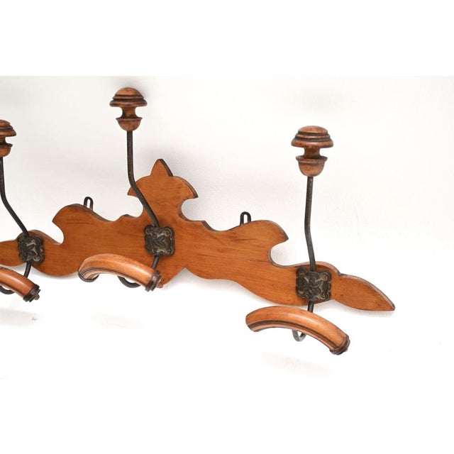 Antique French Wall Mounting Hat or Coat Rack, 1900 For Sale - Image 6 of 7