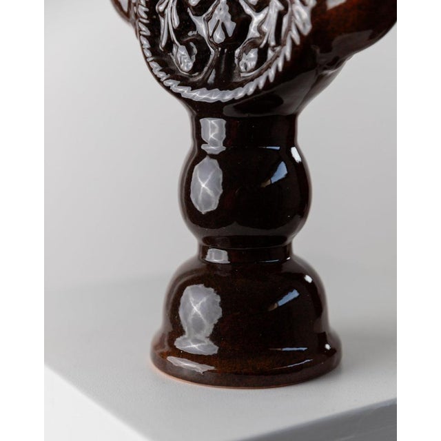 Large Vintage Brutalist Ceramic Candleholder, Estonia, 1960s For Sale - Image 6 of 11