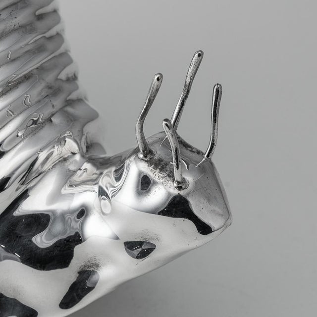 Vintage Silver-Plated Snail Ice Bucket by Teghini, Italy, 1970s For Sale - Image 11 of 18