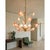 1970s 1970s Murano "Pink Lily" Sfumato Lily Chandelier in Brass – Italian Floral Glass Pendant For Sale - Image 5 of 7