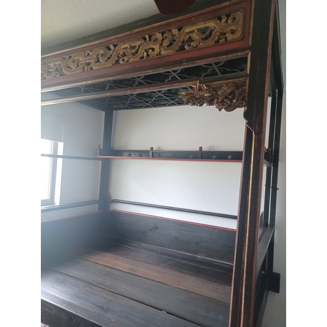 Wood Mid 18th Century Chinese Vintage Wedding Bed For Sale - Image 7 of 7