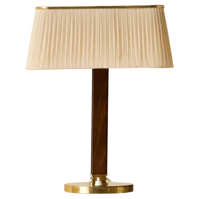 Vintage Brass Table Lamp by Paavo Tynell for Taito Oy, 1940s For Sale - Image 8 of 8