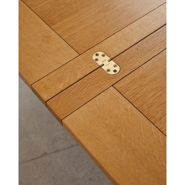 Large Brutalist Coffee Table in Oak by Tage Poulsen, Denmark, 1960s For Sale - Image 15 of 18