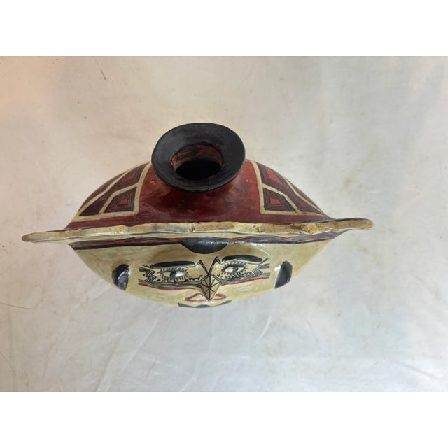 Ceramic Mid 20th Century Peruvian Face Jug For Sale - Image 7 of 11