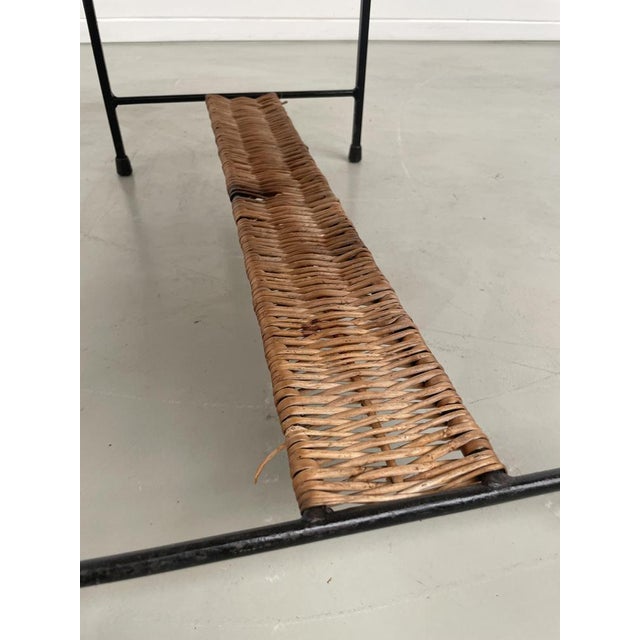 Metal & Braided Wicker Coffee Table, 1960s For Sale - Image 18 of 18