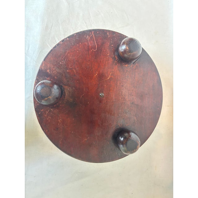 Wood Mid 20th Century Needlepoint Footstool For Sale - Image 7 of 7