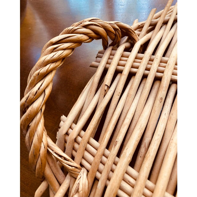 French Country Style Wicker Serving Tray For Sale - Image 4 of 8