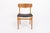 Wood Mid Century Danish Teak Wood & Black Vinyl Dining Chairs For Sale - Image 7 of 13