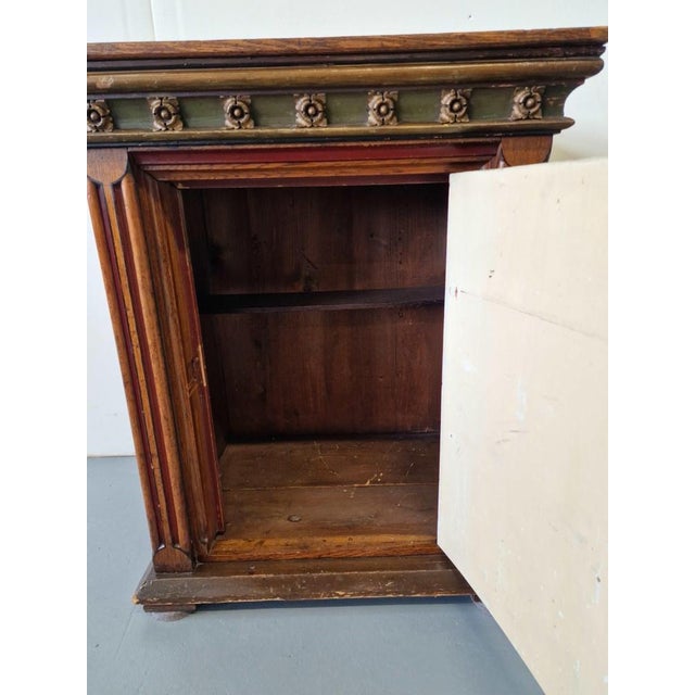 Antique small cabinet. Oak. France. 1860s. Height 77cm; length 63cm, depth 48cm