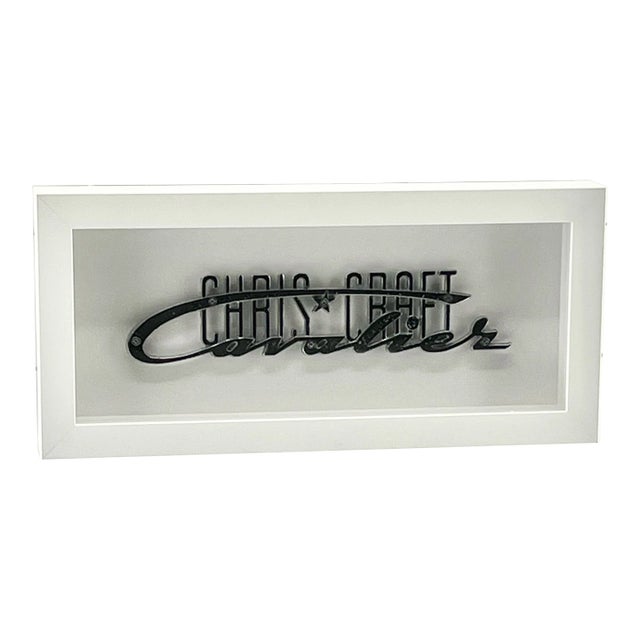 Chris Craft Logo Sign Vintage Original Framed For Sale
