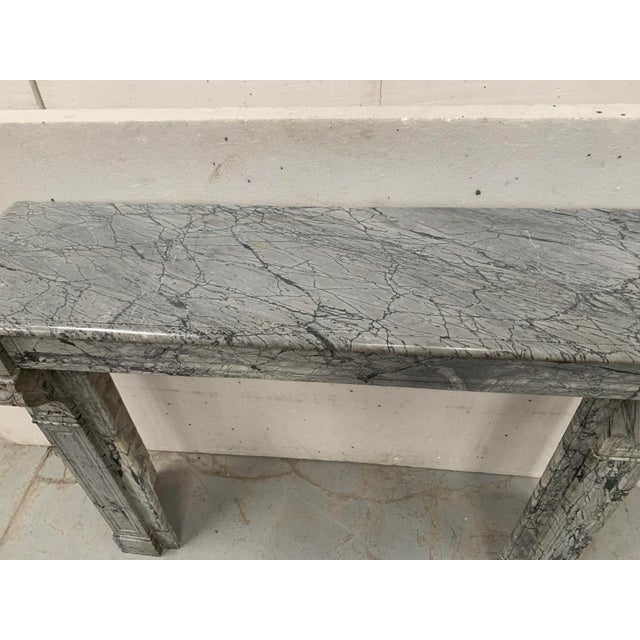 Louis Philippe Style Fireplace in Bleu Turquin Marble, 1900s For Sale - Image 14 of 16