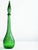 Stunning mid century emerald green empoli 'genie bottle' glass decanter with stopper, a vintage carafe/decanter from italy...