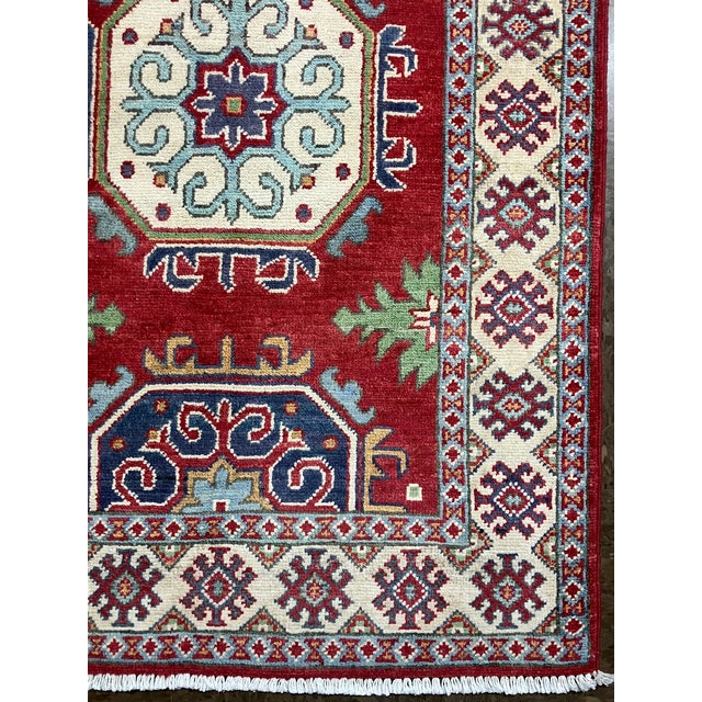 Hand-Knotted Kazak Design Rug 2'8" X 4'0" For Sale - Image 4 of 5