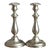 1870s Pair Antique Bmf Candlesticks Nickel Silver For Sale