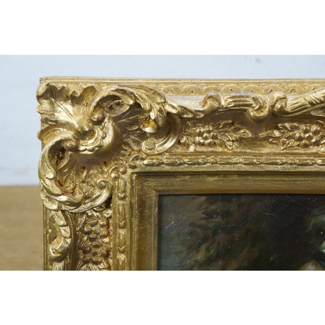 Late 20th Century Mr & Mrs William Hallett Morning Walk Oil Painting After Thomas Gainsbourough For Sale - Image 13 of 13