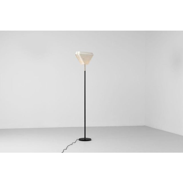 Black A805 Floor Lamp attributed to Alvar Aalto for Valaisinpaja Oy, Finland, 1970s For Sale - Image 8 of 18