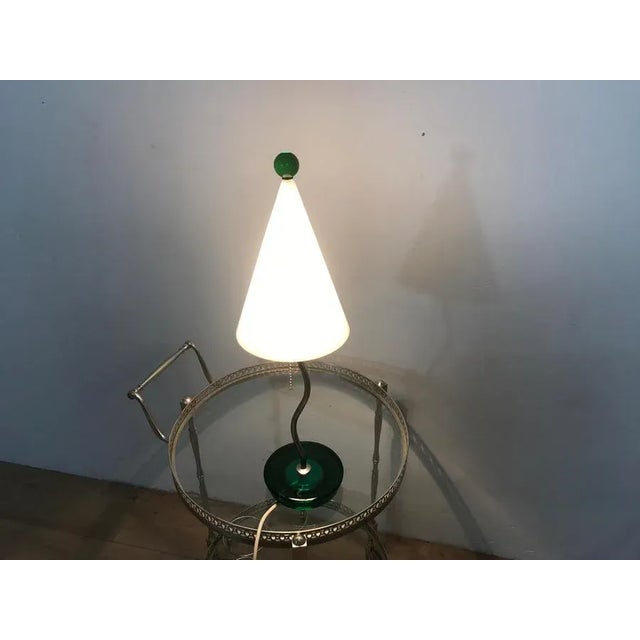 Metal & Glass Table Lamp For Sale - Image 3 of 10