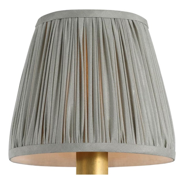 Visual Comfort Signature 6" Pleated Mist Silk Shade For Sale