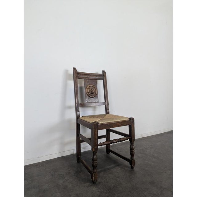 Oak Chairs in the style of Dudouyt, Set of 6 For Sale - Image 4 of 8