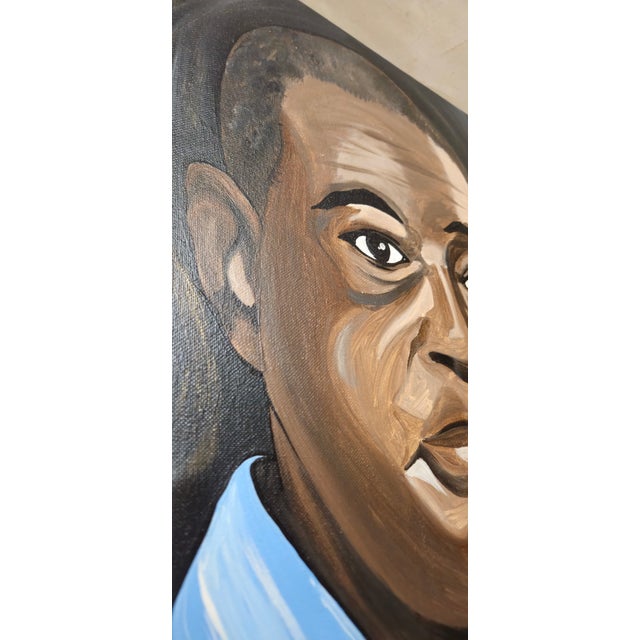 Brown Late 20th Century Signed Oil Painting Portrait of a Man, by J. Mack - Unframed For Sale - Image 8 of 10
