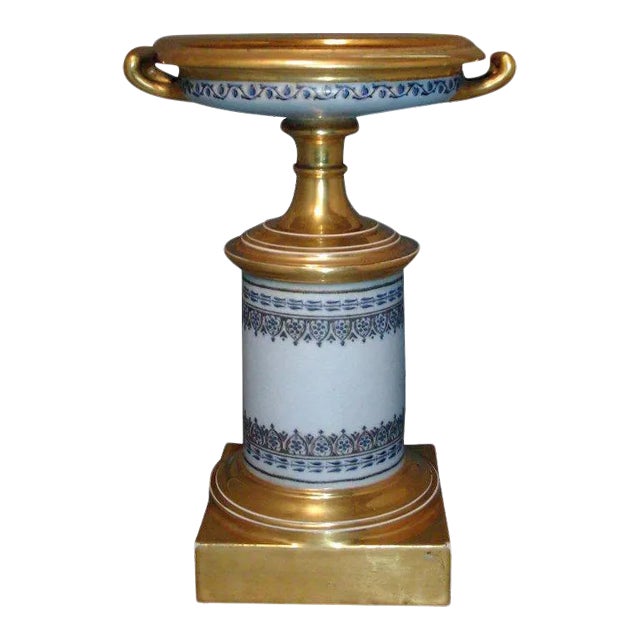 Early 19th Century French Empire Paris Porcelain Tazza For Sale