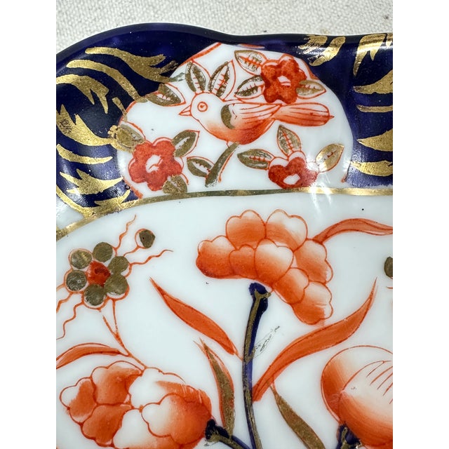 1980s Vintage Asian Floral Serving Dish For Sale - Image 5 of 8