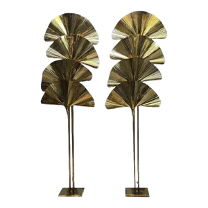Carlo Giorgi, Bottega Gadda, Ginko Leaf Floor Lamps, Italy, 1970s