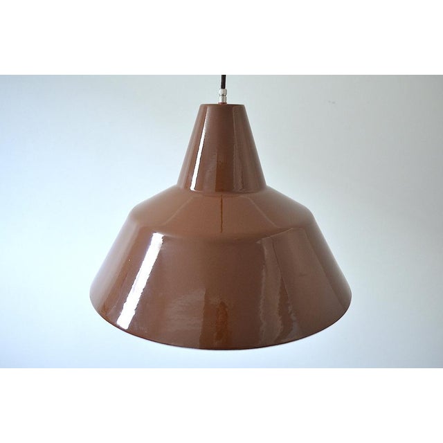 Bauhaus Large Mid-Century Enamel Ceiling Lamp from Louis Poulsen, 1960s For Sale - Image 3 of 6