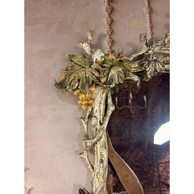 Pair of Italian Baroque Wall Mirrors, Hand-Carved Wood, Circa 1960s For Sale - Image 4 of 16