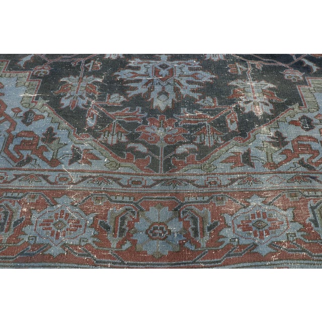Early 20th Century Antique Turkish Heriz Rug, 09'11 X 12'10 For Sale - Image 5 of 12