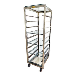 Mid 20th Century Vintage Baker’s Rack Bar Cart For Sale