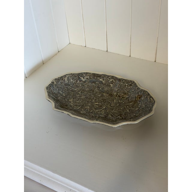 Signed Christine Jouval Gray Aptware Platter For Sale In New York - Image 6 of 12