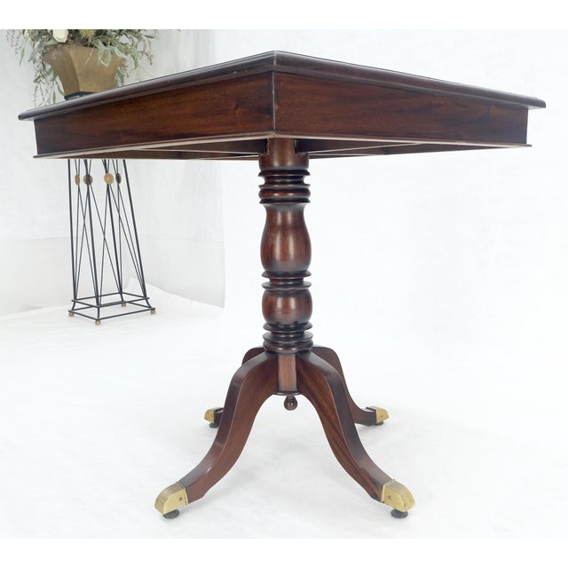 Antique Solid Mahogany c1920s 30" Square Game Dining Table MINT For Sale - Image 10 of 13