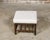 Brown 19th Century English Turned Bobbin Legs Stool with Linen Upholstery For Sale - Image 8 of 10