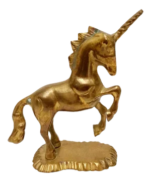 Vintage Brass Unicorn Horse Figurine Model