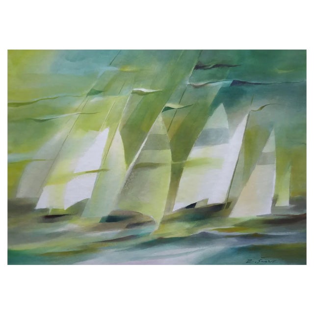 Zigmunds Snore, Regatta, 2019, Watercolor on Paper For Sale