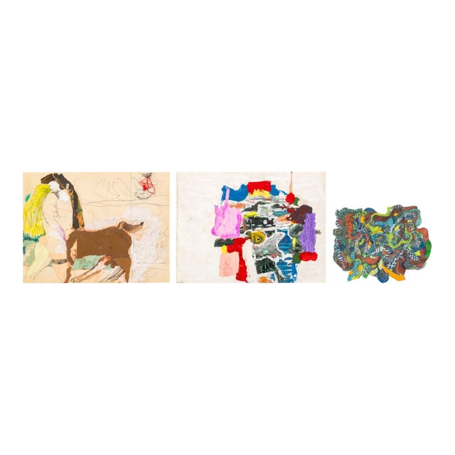 Domenick Capobianco Mixed Media Collages, 3 For Sale