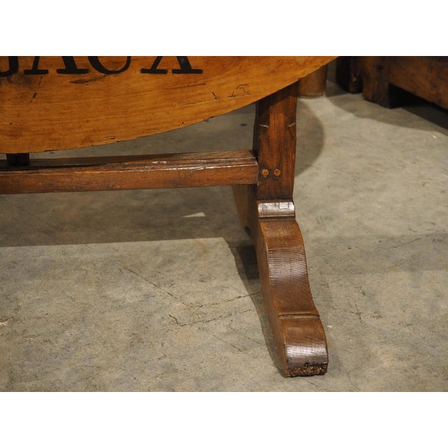 French 19th Century Tilt-Top French Vineyard Table in Carved Cherry, Margaux For Sale - Image 3 of 18